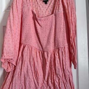 Torrid Pink Eyelet Top